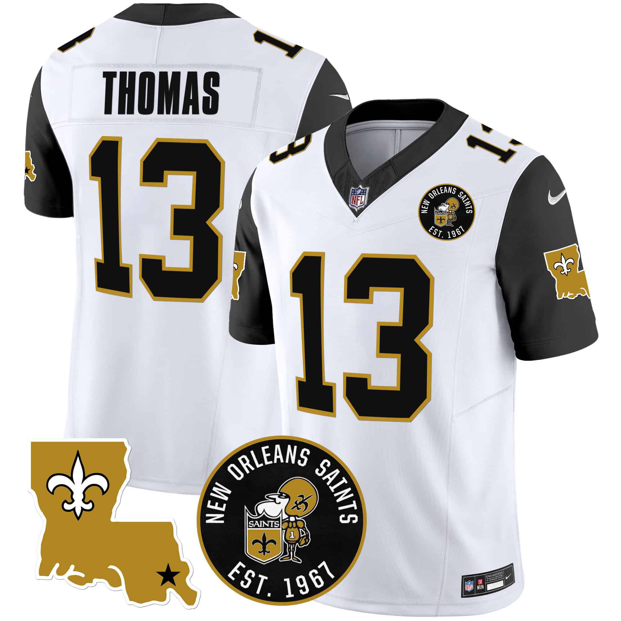 Men New Orleans Saints #13 Thomas White 2024 Nike 1967 Patch Vapor Limited NFL Jersey style 2->indianapolis colts->NFL Jersey